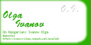 olga ivanov business card